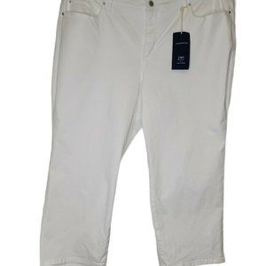Charter Club Womens White Capri Pants Size 22 W